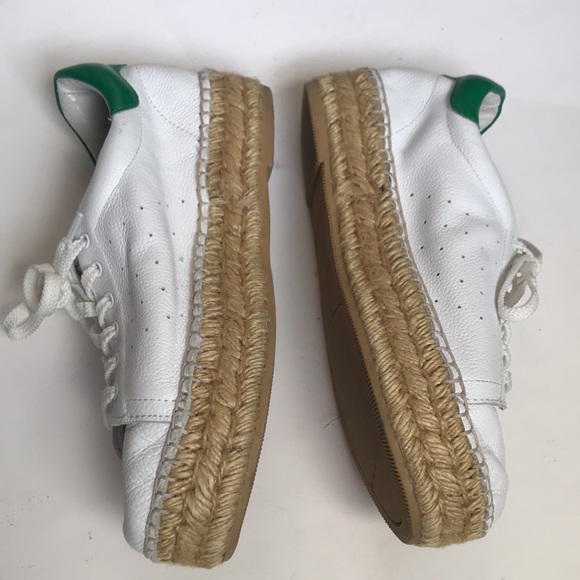 Steve Madden white leather and pupper Espadrille lace up sneakers size 8 Rasta - Picture 3 of 4